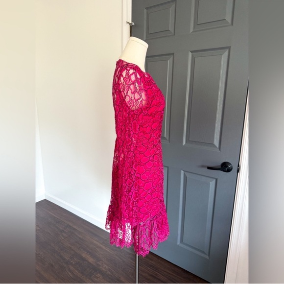 Frederick Anderson Rebirth Lace Bell Sleeve Minidress - Picture 7 of 8